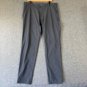 Lululemon Commission Pant Slim Charcoal Grey ABC Tech Chino Men 36x33 Warpstreme